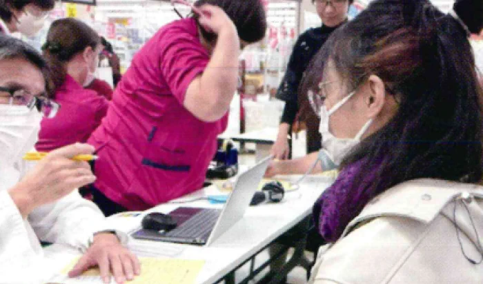 健康チェックの様子