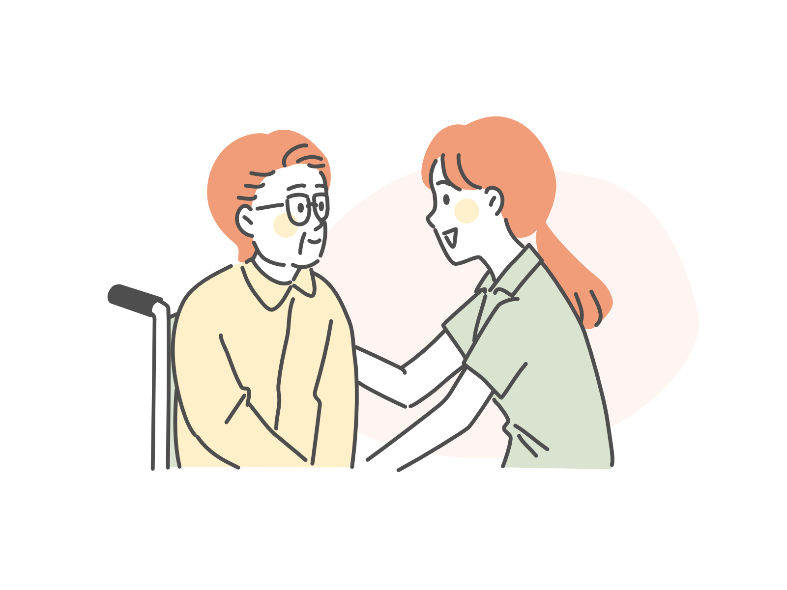患者さまと医療スタッフのイラスト