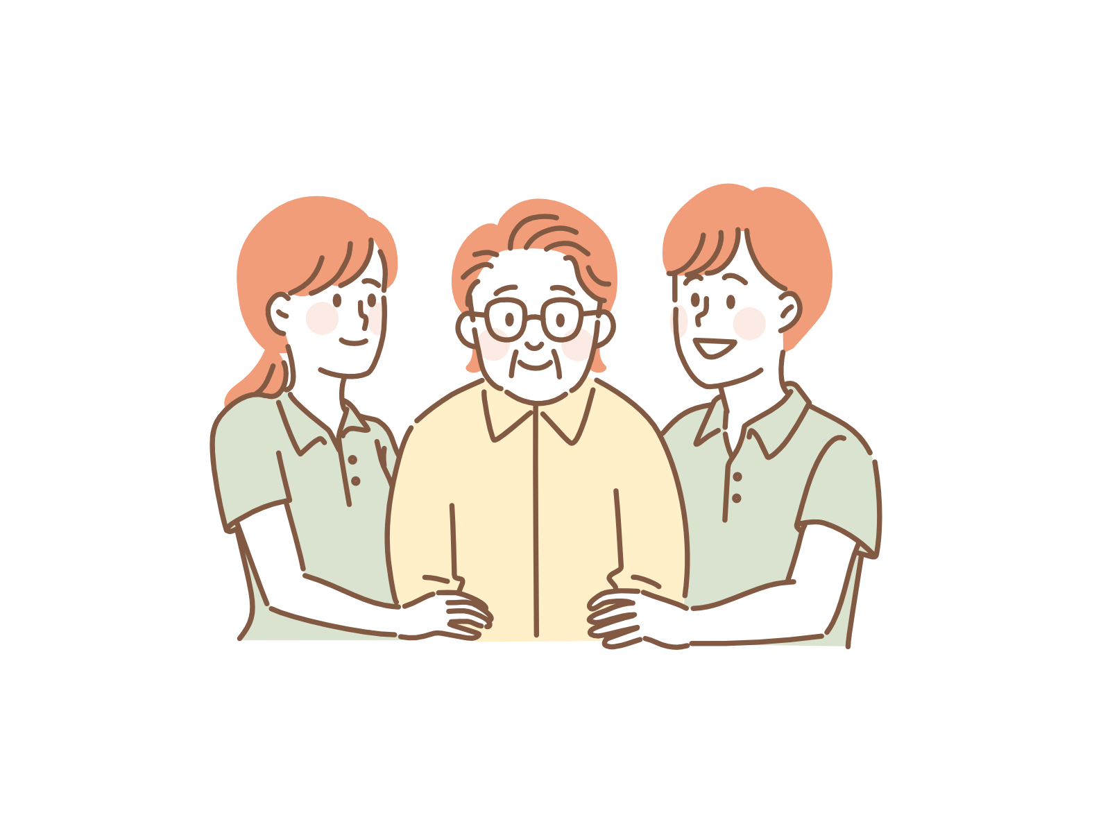 患者さまと医療スタッフのイラスト