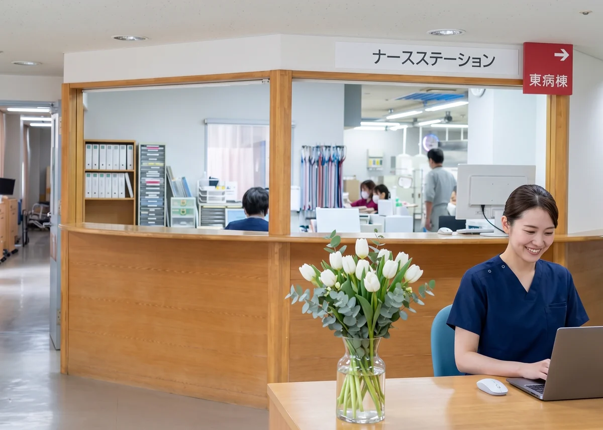 東病棟のナースステーション